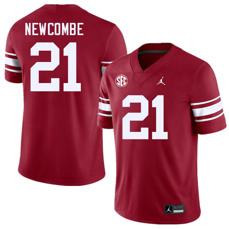 Men #21 Jeremiah Newcombe Oklahoma Sooners 2024 SEC Conference College Football Jerseys-Throwback